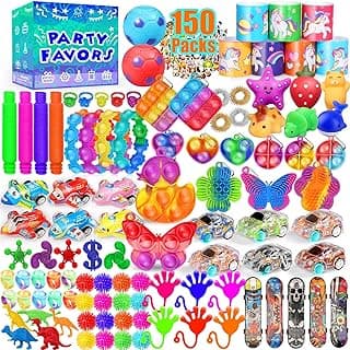 Party Favors for Kids 8-12 4-8, 150-Pack Fidget Toys Bulk, Treasure Box Toys for Classroom, Stocking Stuffers Goodie Bags, Classroom Prizes...